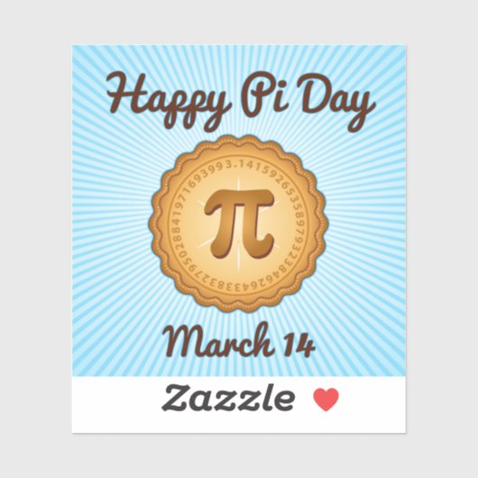 Sticker Happy Pi Day Vinyl (Feuille)
