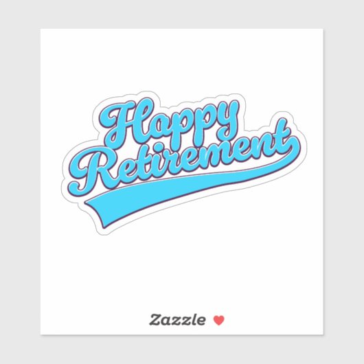 Sticker Happy Retirement Blue édition (Feuille)