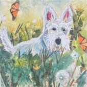 Sticker Happy Scottie in a Field (Recto)