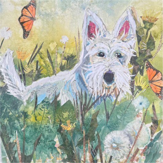 Sticker Happy Scottie in a Field (Recto)