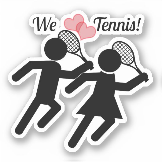 Sticker Happy Tennis Day (Devant)