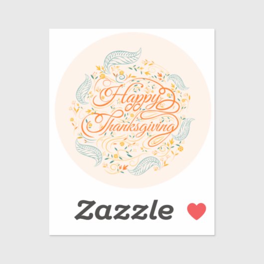 Sticker Happy Thanksgiving (Feuille)