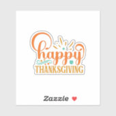 Sticker Happy Thanksgiving (Feuille)