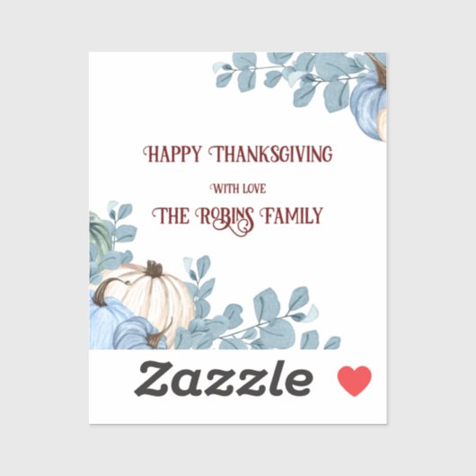 Sticker Happy Thanksgiving (Feuille)