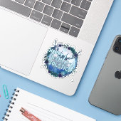 Sticker Happy Winter Solstice - Celebrate The Season (Ordinateur portable avec iPhone)