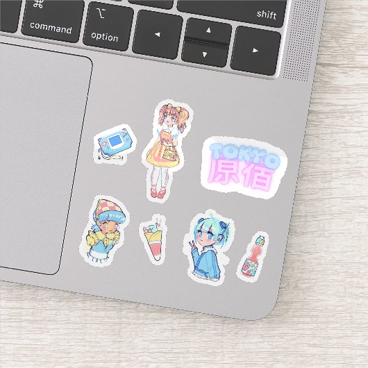 Sticker Harajuku Anime Girl (Détail)