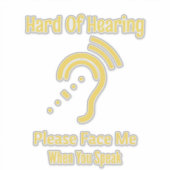 Sticker Hard Of Hearing (Devant)