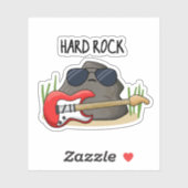 Sticker Hard Rock Funny Geology Music Pun (Feuille)