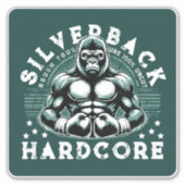 STICKER HARDCORE SILVERBACK GORILLA (Devant)