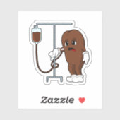 Sticker Haricot de café avec pot de café (Feuille)