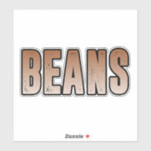 Sticker Haricots, Amateurs de haricots (Feuille)