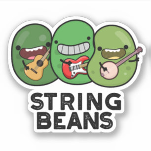 Sticker Haricots Drôle de jeu de mots sur les légumes 
