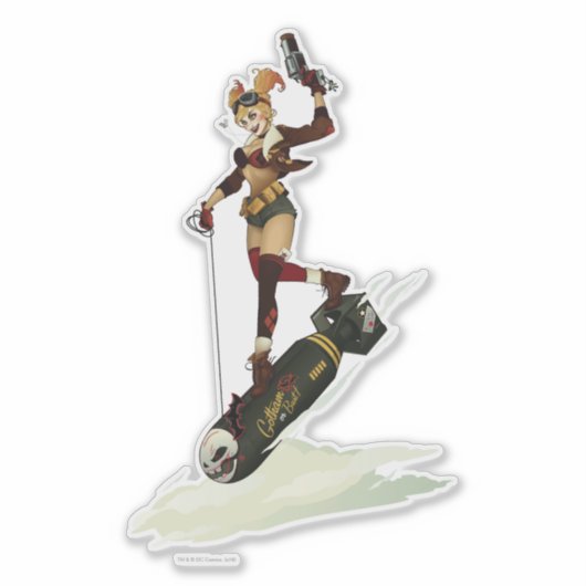 Sticker Harley Quinn Bombshells Pinup (Devant)