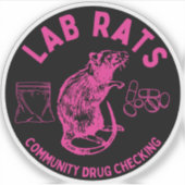 Sticker Harm Reduction Sisters Lab Rats Logo (Devant)