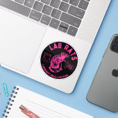 Sticker Harm Reduction Sisters Lab Rats Logo (Ordinateur portable avec iPhone)