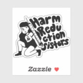 Sticker Harm Reduction Sisters Needle Girl (Feuille)