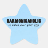 Sticker Harmonicaholic Life Star (Devant)