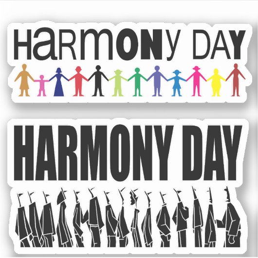 Sticker Harmony day, Australie (Devant)