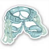 Sticker Harnais d'escalade de roche avec tirages rapides (Devant)