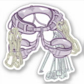 Sticker harnais et équipement escalade de commerce (Devant)