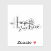 Sticker Harp personnalisé (Feuille)