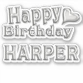 Sticker Harper Happy Birthday (Devant)