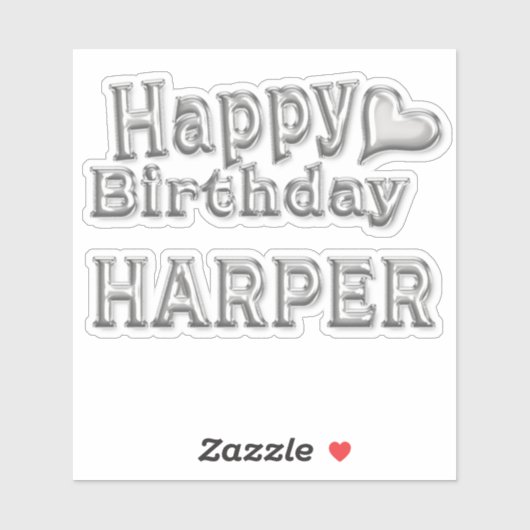 Sticker Harper Happy Birthday (Feuille)