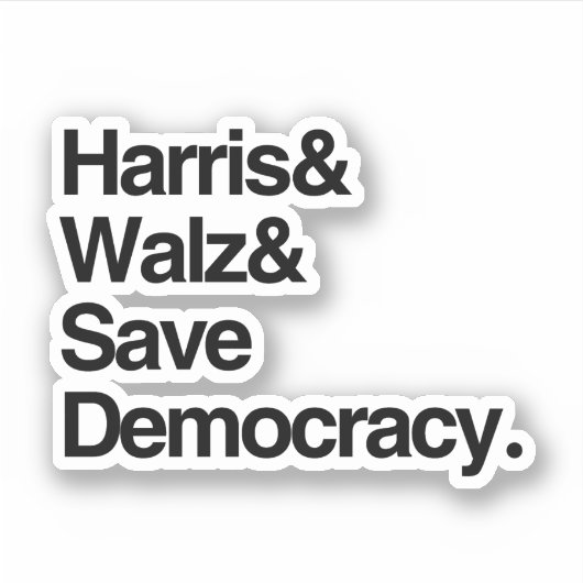Sticker Harris et Walz et Save Democracy (Devant)