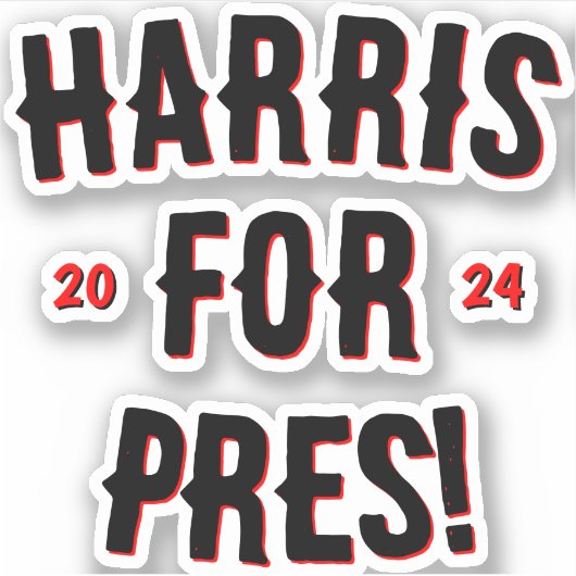 Sticker Harris pour le président 2024 (Devant)