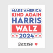 Sticker Harris Walz 2024 Rendre l'Amérique (Feuille)