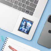 Sticker Harris Walz 2024 Retro 90s Style (Ordinateur portable avec iPhone)