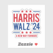 Sticker Harris Walz '24 - Une nouvelle voie d'avenir (Feuille)