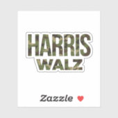 Sticker Harris Walz Camouflage 2024 (Feuille)