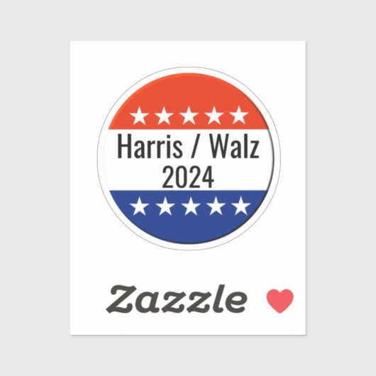 Sticker Harris Walz Élection 2024 (Feuille)