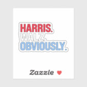 Sticker Harris Walz Évidemment (Feuille)