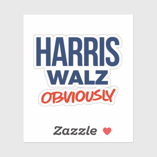 Sticker Harris Walz Évidemment (Feuille)
