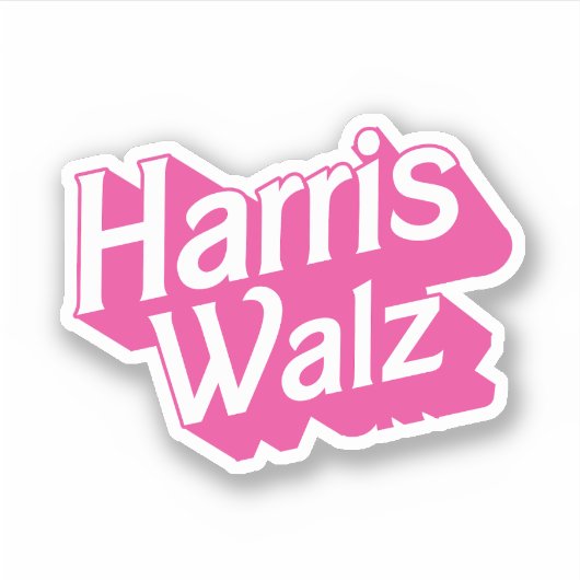 Sticker Harris Walz Pink (Devant)