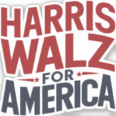 Sticker harris walz pour l'amérique (Recto)