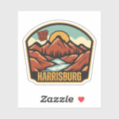 Sticker Harrisburg, Arkansas (Feuille)