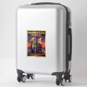 Sticker Harrison le Voyageur – Concept d'Esprit d'Aventure (Sur valise)