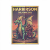 Sticker Harrison le Voyageur – Concept d'Esprit d'Aventure (Devant)