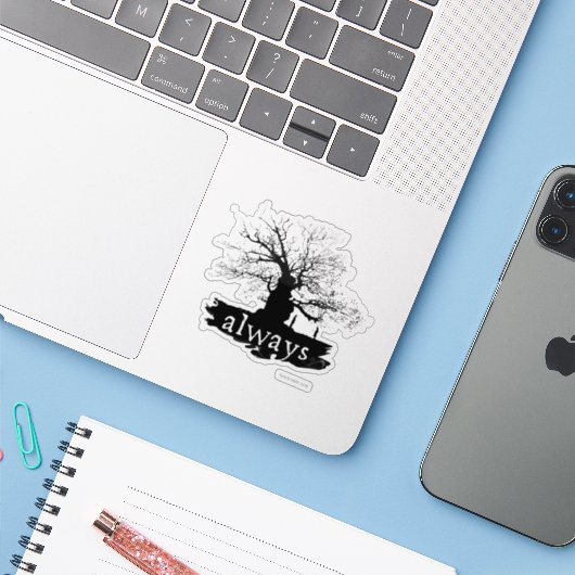 Sticker Harry Potter | Always Quote Silhouette (Ordinateur portable avec iPhone)