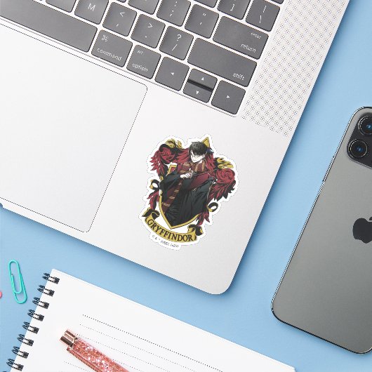 Sticker HARRY POTTER™ | Anime HARRY POTTER™ Crest (Ordinateur portable avec iPhone)