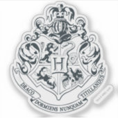 Sticker Harry Potter | Cimier de Poudlard - noir et blanc (Devant)