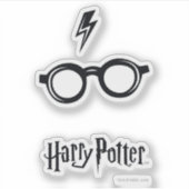 Sticker Harry Potter | Éclair de voiture et lunettes (Devant)