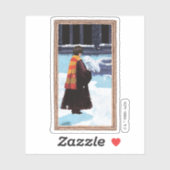 Sticker HARRY POTTER™ et Hedwig dans la cour de HOGWARTS™ (Feuille)