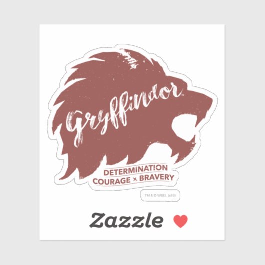 Sticker Harry Potter | GRYFFINDOR™ Silhouette Typography (Feuille)