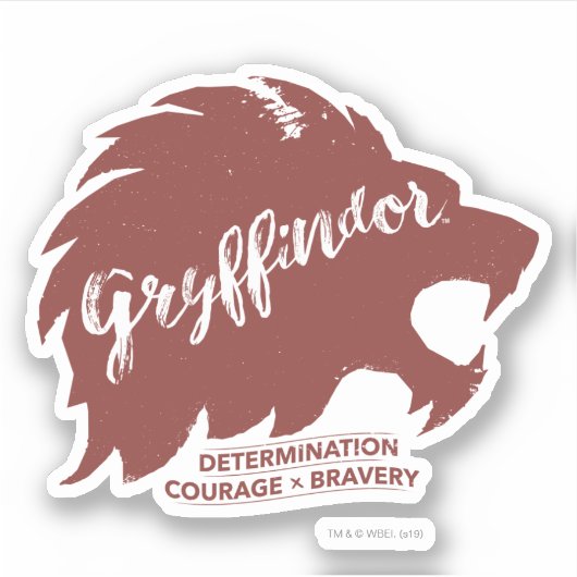 Sticker Harry Potter | GRYFFINDOR™ Silhouette Typography (Devant)