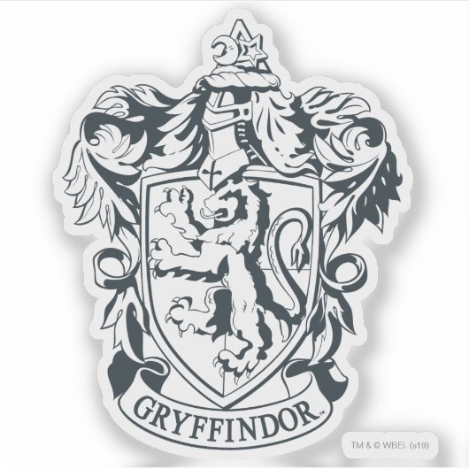 Sticker Harry Potter | Gryffindor Stencil Esquisse (Devant)