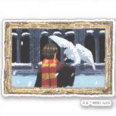 Sticker HARRY POTTER™ & Hedwig dans la neige (Devant)